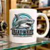 Fierce Great White Shark Vector Art