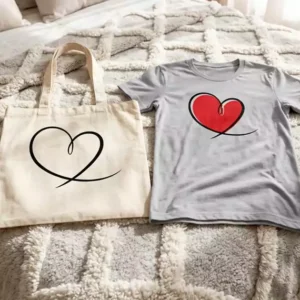 Continuous-line heart design